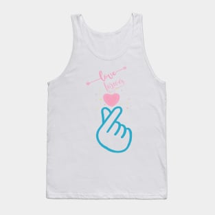 Mini heart, Korean love hand finger symbol Tank Top